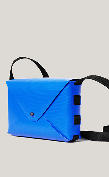 Envelope bag aqua black